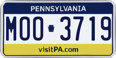 PA license plate MOO3719