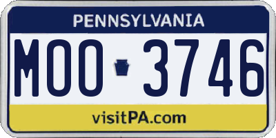 PA license plate MOO3746