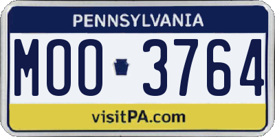 PA license plate MOO3764