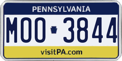 PA license plate MOO3844