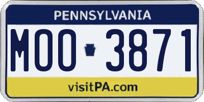 PA license plate MOO3871