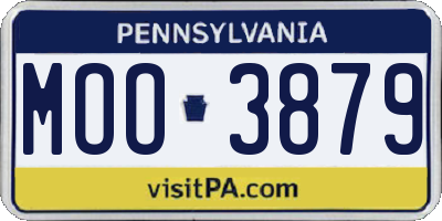 PA license plate MOO3879