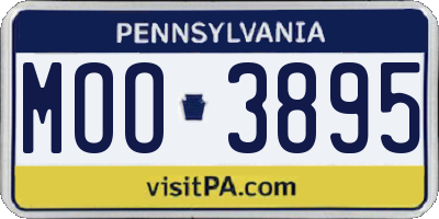 PA license plate MOO3895