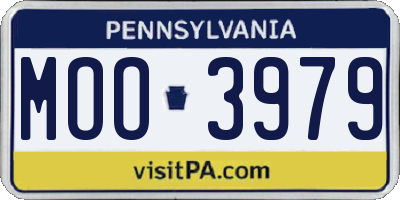 PA license plate MOO3979