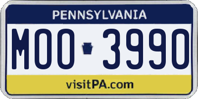 PA license plate MOO3990
