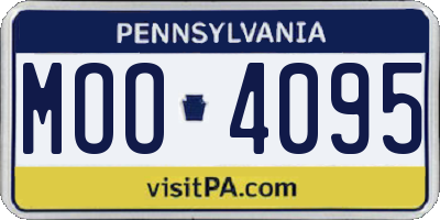 PA license plate MOO4095
