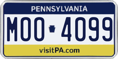 PA license plate MOO4099