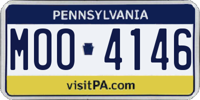 PA license plate MOO4146