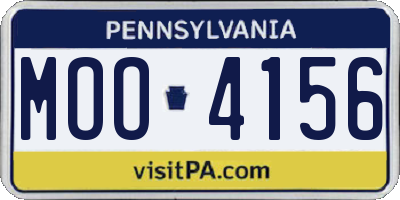 PA license plate MOO4156