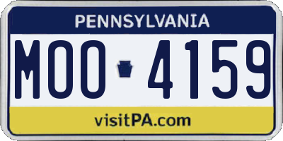 PA license plate MOO4159
