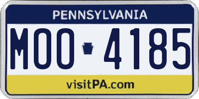 PA license plate MOO4185