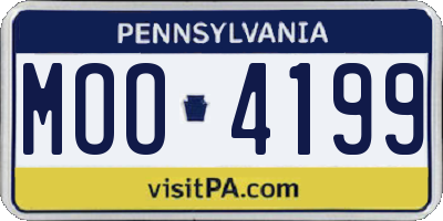 PA license plate MOO4199