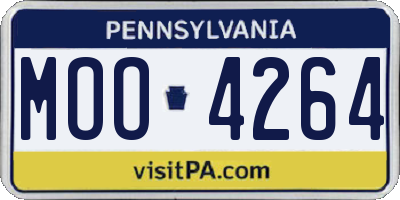 PA license plate MOO4264