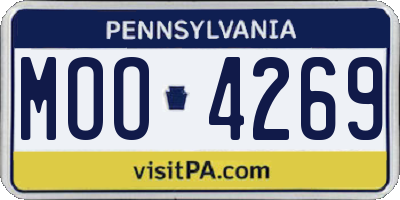 PA license plate MOO4269