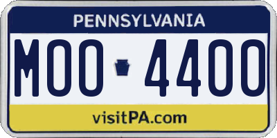 PA license plate MOO4400