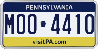 PA license plate MOO4410