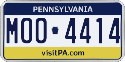 PA license plate MOO4414