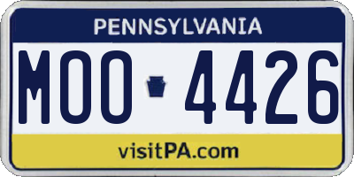 PA license plate MOO4426