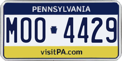 PA license plate MOO4429
