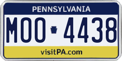 PA license plate MOO4438