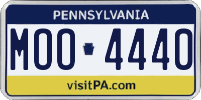 PA license plate MOO4440