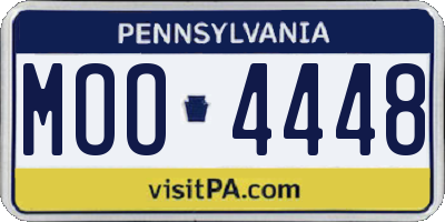 PA license plate MOO4448