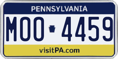 PA license plate MOO4459