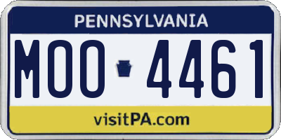 PA license plate MOO4461