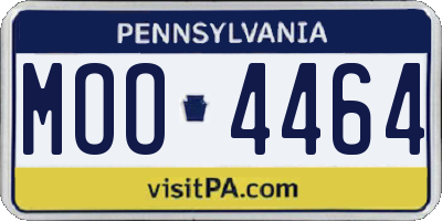 PA license plate MOO4464