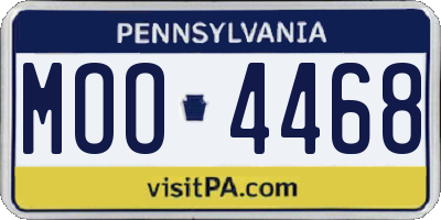 PA license plate MOO4468
