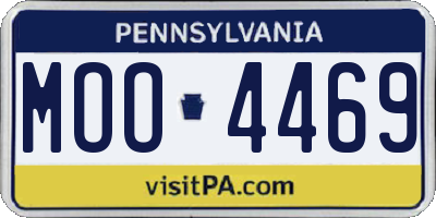 PA license plate MOO4469