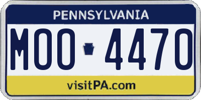 PA license plate MOO4470