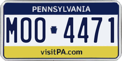 PA license plate MOO4471