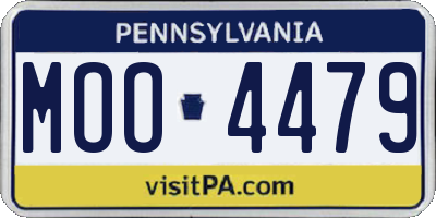 PA license plate MOO4479
