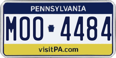 PA license plate MOO4484