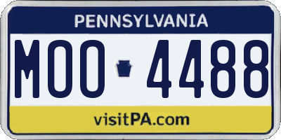 PA license plate MOO4488