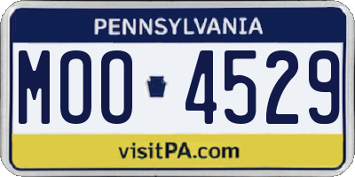 PA license plate MOO4529