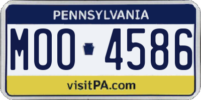 PA license plate MOO4586