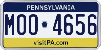 PA license plate MOO4656