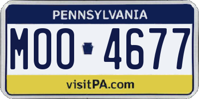 PA license plate MOO4677