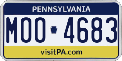 PA license plate MOO4683