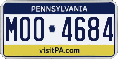 PA license plate MOO4684
