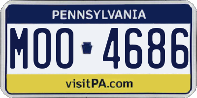 PA license plate MOO4686