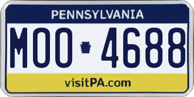 PA license plate MOO4688