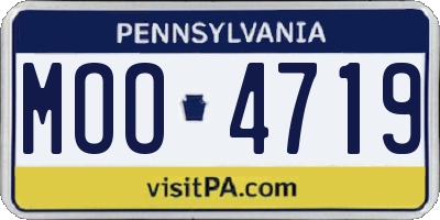PA license plate MOO4719