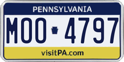 PA license plate MOO4797