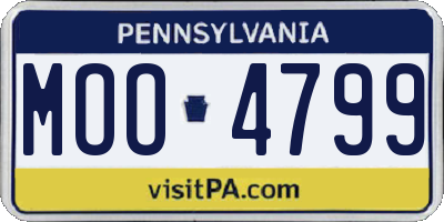 PA license plate MOO4799