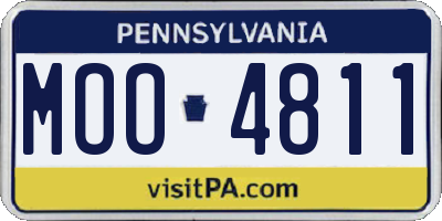 PA license plate MOO4811