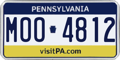 PA license plate MOO4812