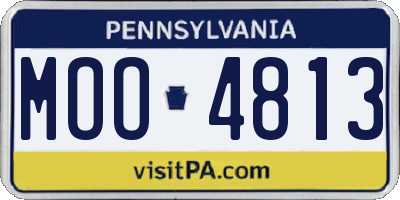 PA license plate MOO4813